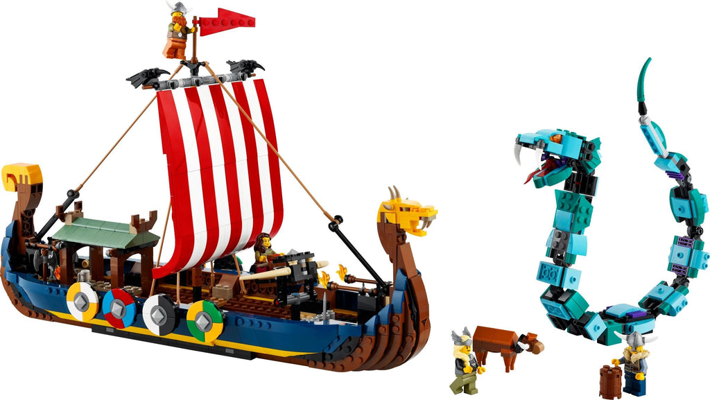 LEGO Creator 3-in-1 31132 Viking Ship and the Midgard Serpent - New Sealed