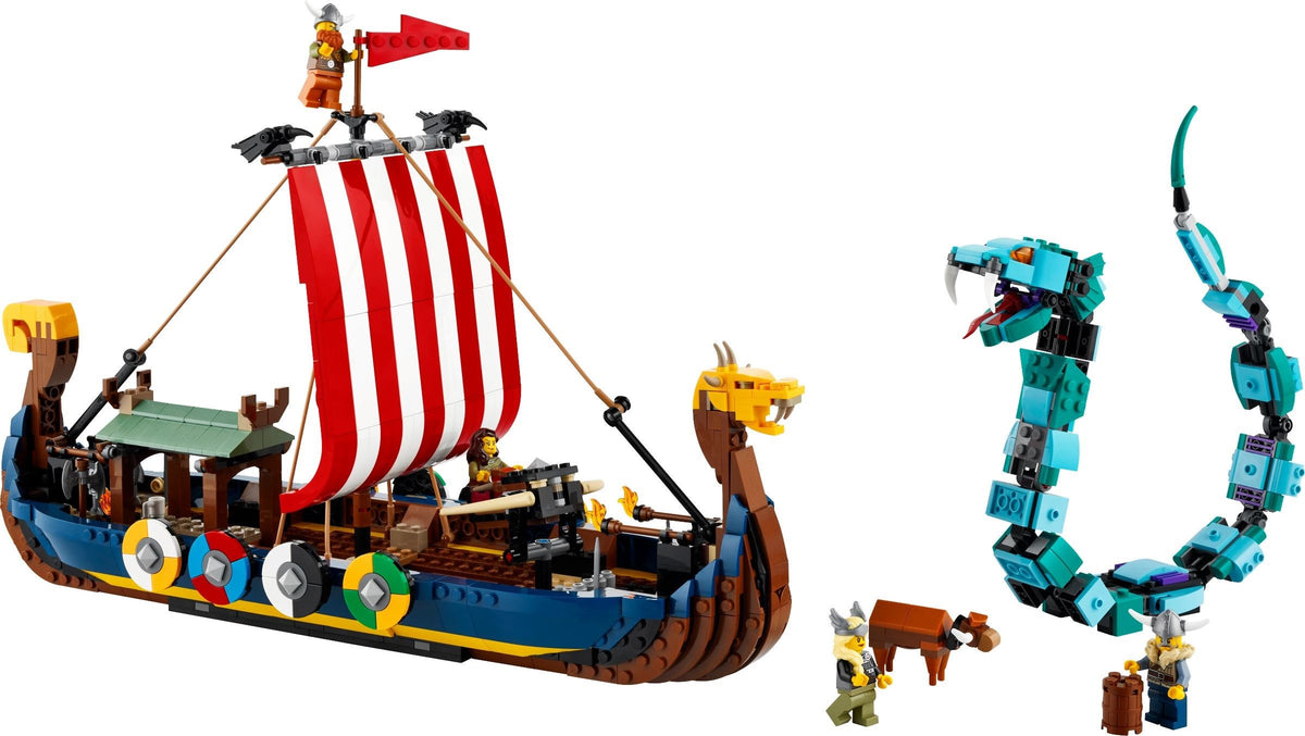 LEGO Creator 3-in-1 31132 Viking Ship and the Midgard Serpent - New Sealed