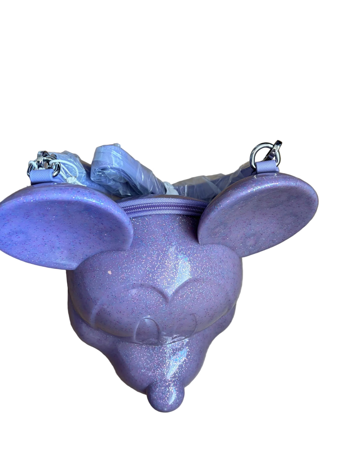 Disney Parks Loungefly Crossbody Bag - Mickey Mouse Molded Face - Purple